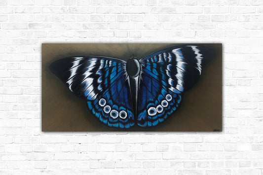 Large butterfly painting - Original mixed medium artwork.