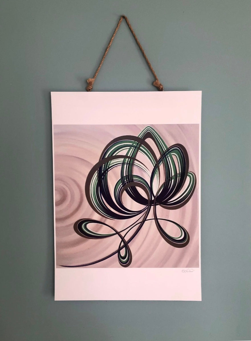 Modern Botanical Abstract Art Print - Original design and Signed